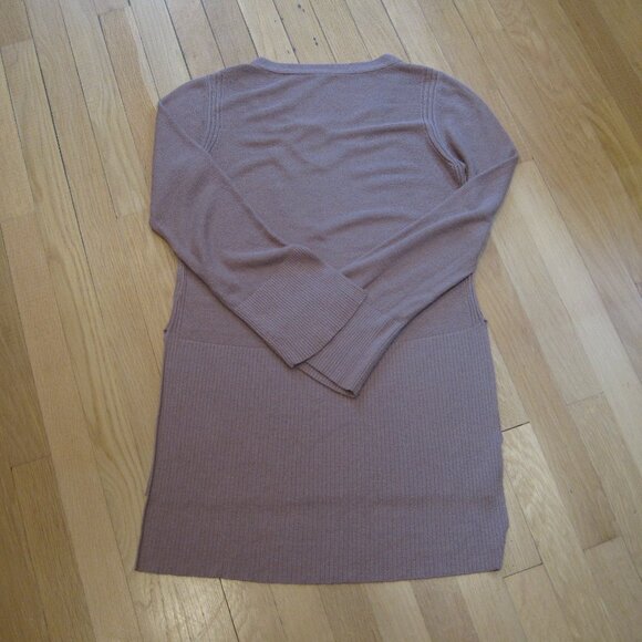 Free People Crisscross Mauve Tunic Sweater Size S Long Sleeve Knit Pullover - Picture 6 of 11